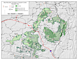 Blue Mt. Repeater Map